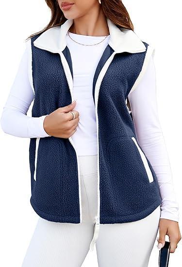 Women's Lapel Plush Vest