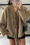 Women's Casual Solid Color Winter Tie Cardigan