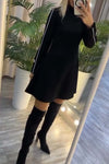 Women's Elegant Solid Color Short Little Black Dress