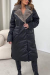 Women's Fur Collar Long Cotton Coat