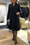 Women's casual lapel sequin patchwork shirt dress