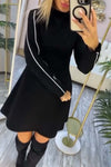 Women's Elegant Solid Color Short Little Black Dress