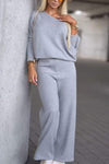 Women's Off-shoulder Long-sleeved Sweatshirt Two-piece Suit