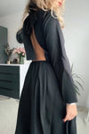 Women's fashionable backless dress