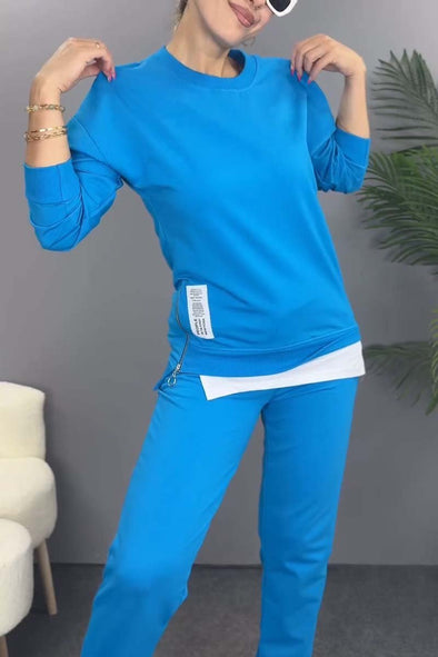 Women's Casual Fake Two-Piece Sports Suit