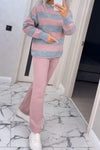 Women's Casual Colorblock Knit Two-Piece Set