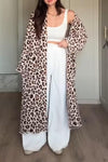 Women's casual leopard print coat