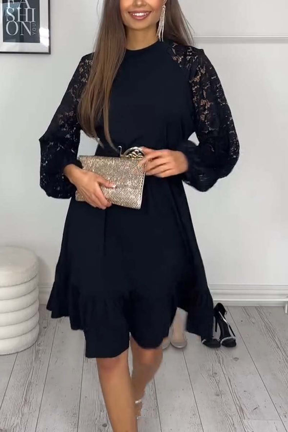 Women's Casual Lace Sleeve Dress