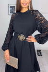 Women's Casual Lace Sleeve Dress