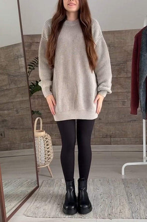 Women's Casual Round Neck Knitted Sweater