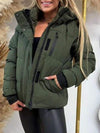 Women's Hooded Patchwork Coat