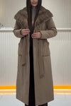 Woman Casual Plush Lapels And A Windproof And Warm Long Coat