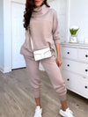 Women's Turtleneck Top and Trousers Two-piece Set