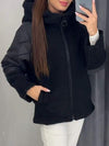 Women's Turtleneck Hooded Cotton Coat