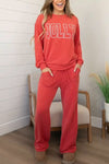 Women's Casual Round-neck Long-sleeved Two-piece Suit