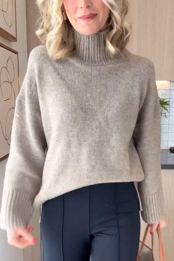 Women's Casual Turtleneck Knitted Sweater