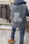 Women's casual letter print sweatshirt suit