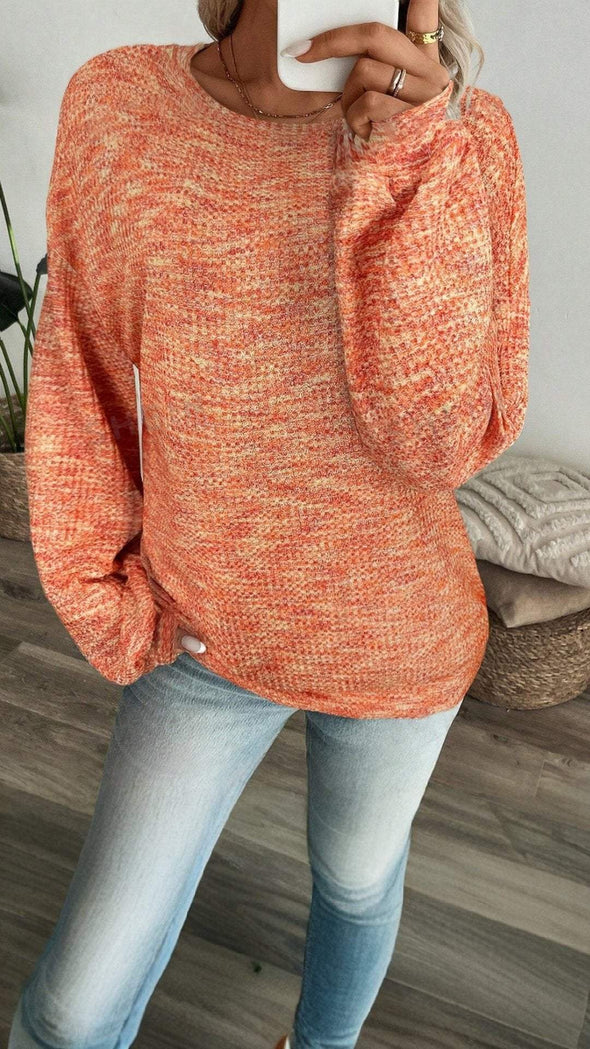 Women's Casual Colorful Crew Neck Tops