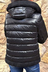 Women's casual glossy hooded short cotton coat