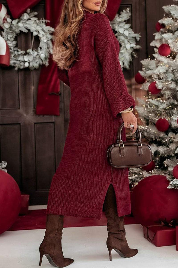 Women's Round Neck Sweater Dress