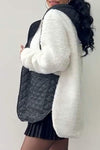 Women's Hooded Patchwork Plush Coat