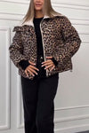 Woman  Retro Leopard Print Warm Thick Coat