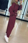 Women's Casual Hooded Navel-baring Two-piece Suit