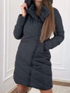 Women's Turtleneck Long Sleeve Hooded Long Coat