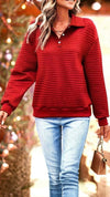 Women's Casual Lapel Long Sleeve Top