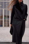 Women's Turtleneck Solid Color Long Coat