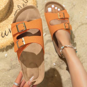 Metal Buckle Sandals