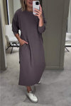 Women's Casual Round Neck Loose Dress