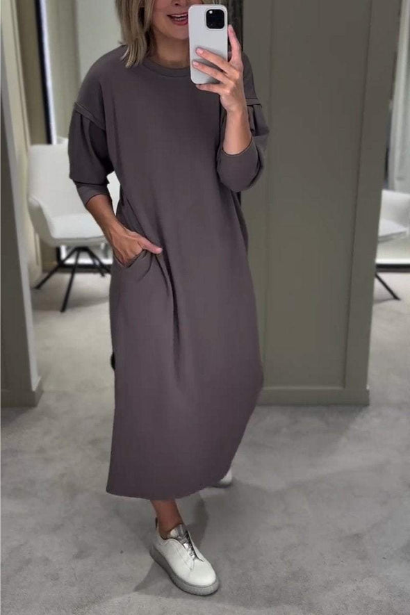 Women's Casual Round Neck Loose Dress