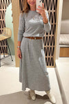 Women's Casual Solid Color Pit Stripe Maxi Dress