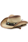 Boho Western Cowboy Straw Hat